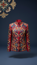 Crimson Embroidery Statement Jacket